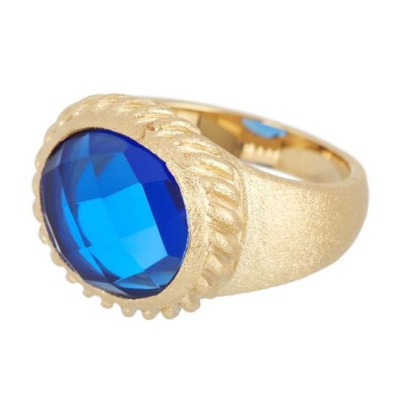 rivka Friedman poppy blue crystal satin ring - Picture 2 of 6